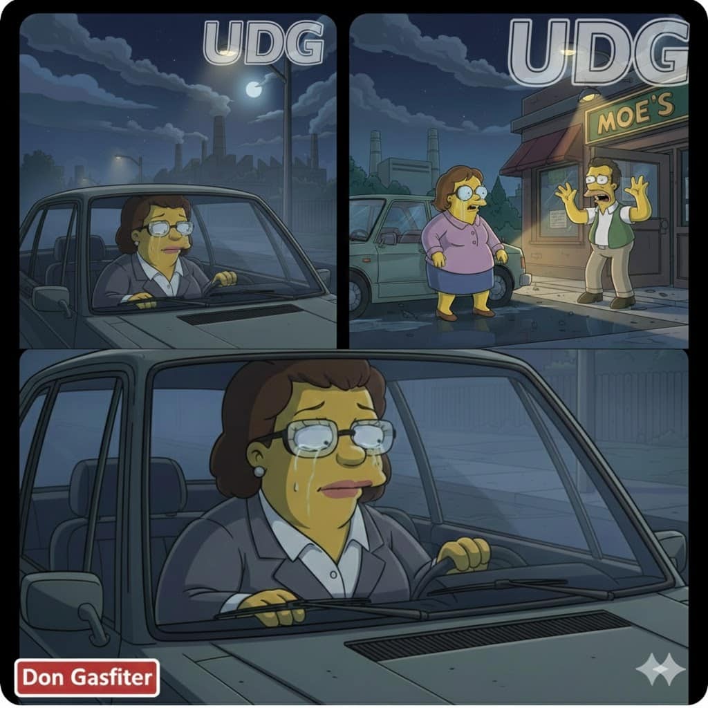Brenda llorando en la Planta Nuclear Springfield
